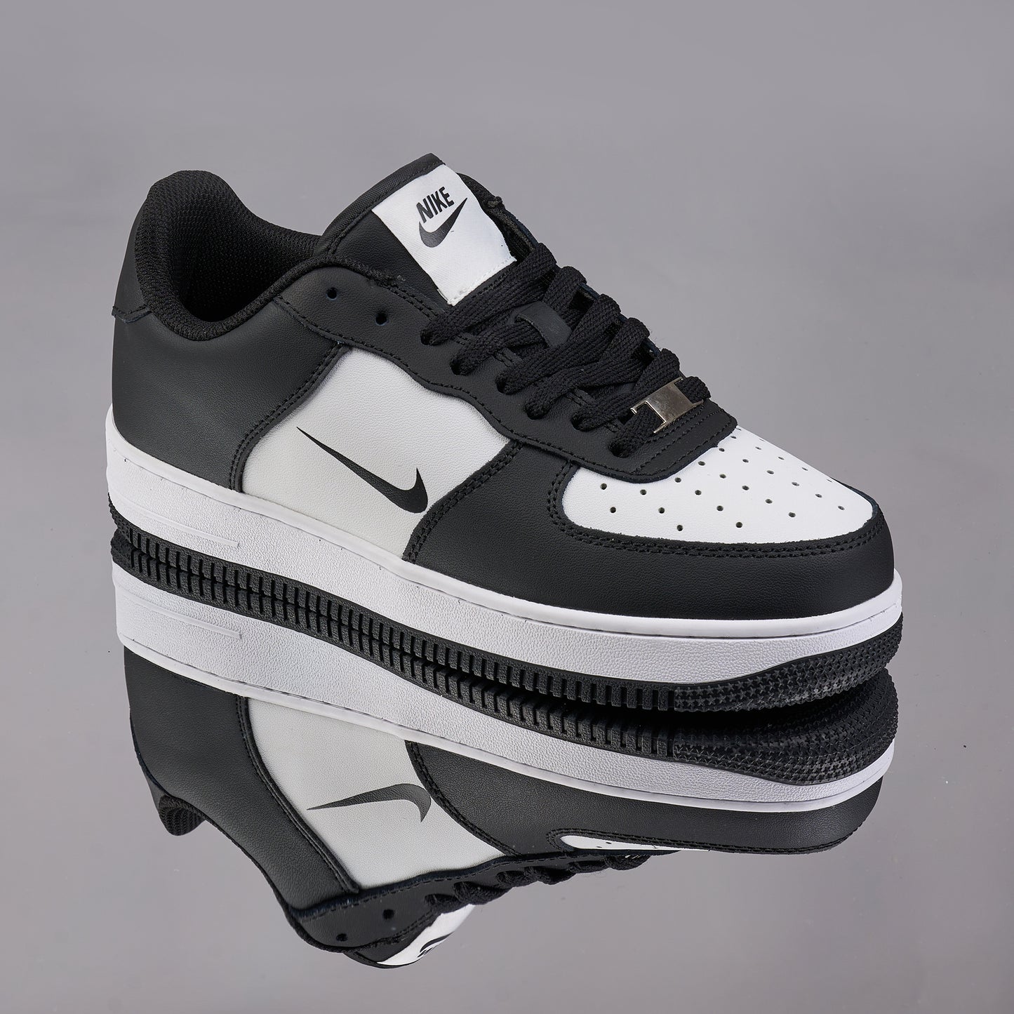 AF1, Piele Naturala, Negru/Alb