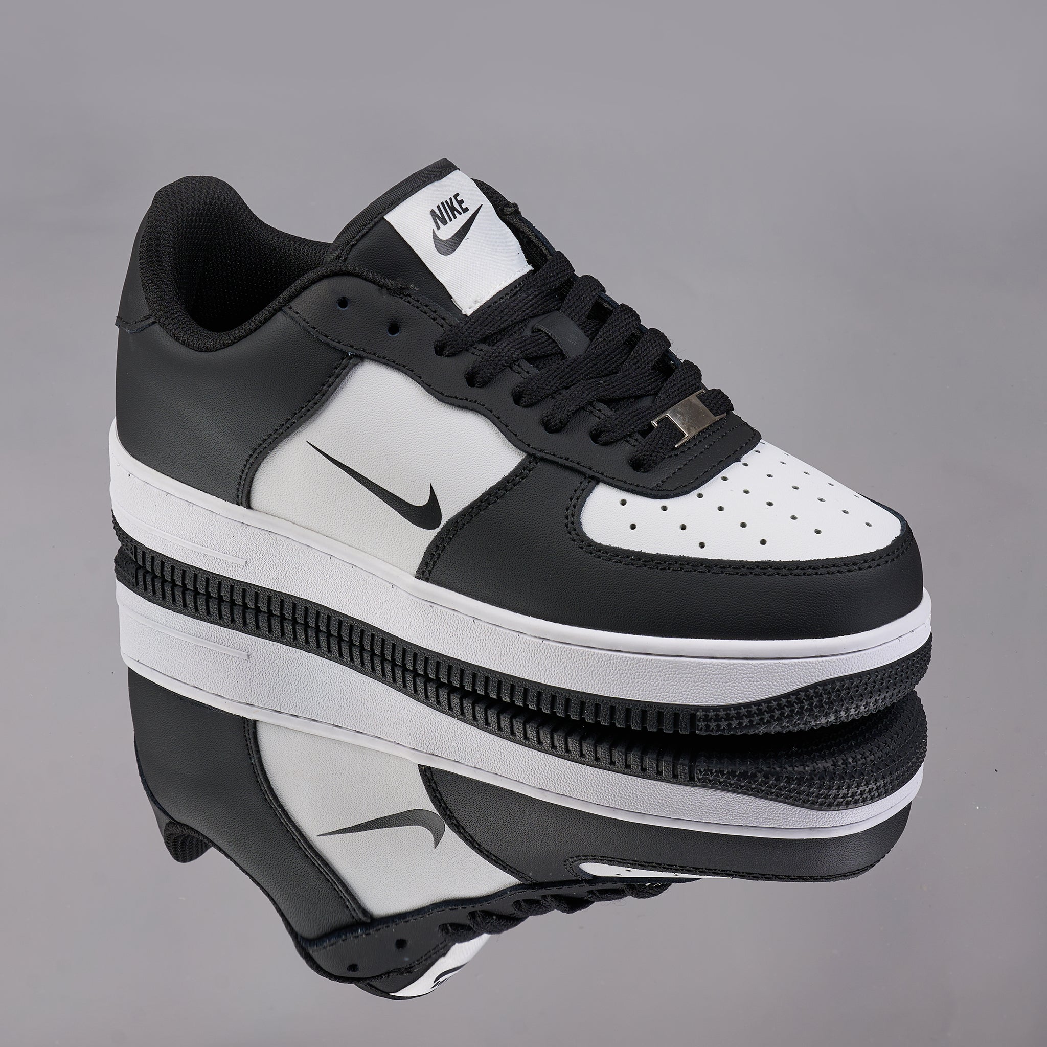 AF1, Piele Naturala, Negru/Alb